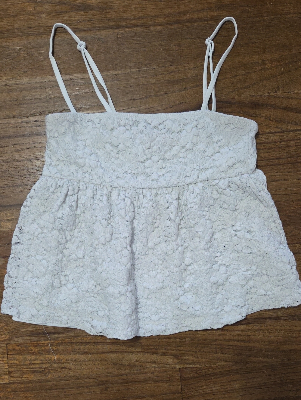 Faded Rose Lace Spaghetti Strap Tank Top